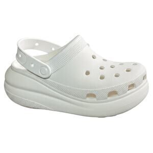 CROCS Classic Crush Clog White Chunky Platform Sandal Womens 9 Mens 7